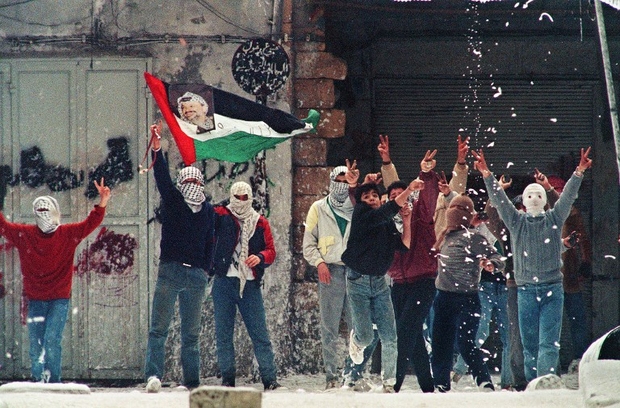 RETRO-ISRAEL-INTIFADA-PALESTINIAN FLAG-ARAFAT